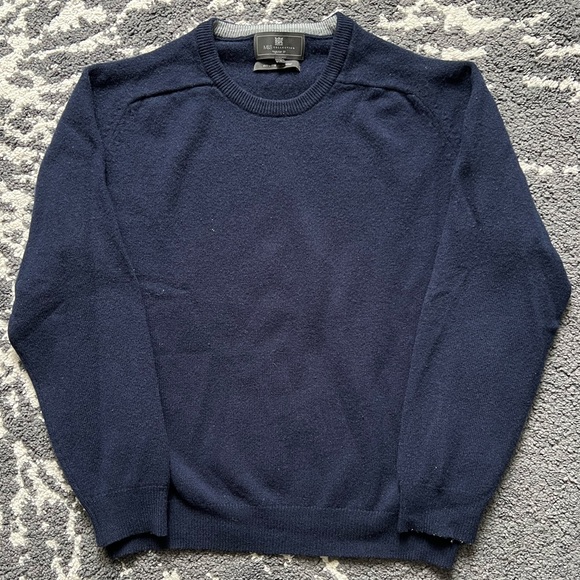 M&S Collection Navy Blue Wool Sweater - Picture 1 of 1